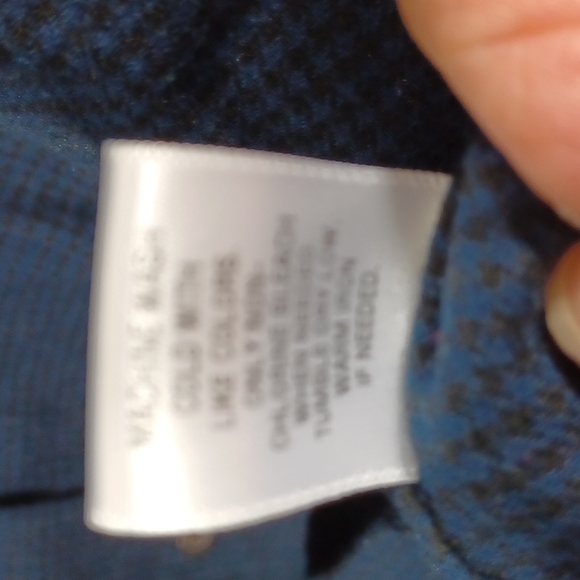 Croft & Barrow Men's Flannel Shirt 2XB Big Tall Blue and Black - Picture 5 of 7